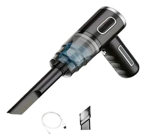 Aspiradora Inalámbrica Portátil Carga Usb, Auto, Potencia Negro