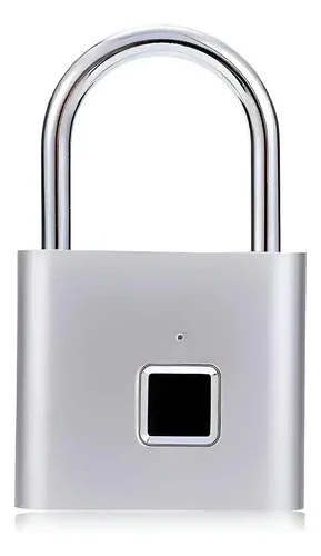 Candado Huella Dactilar Smart Inteligente Valija Viaje Ip56 Plateado
