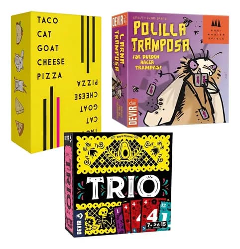 Noche De Cartas Trio + Polilla Tramposa + Taco Cat Goat