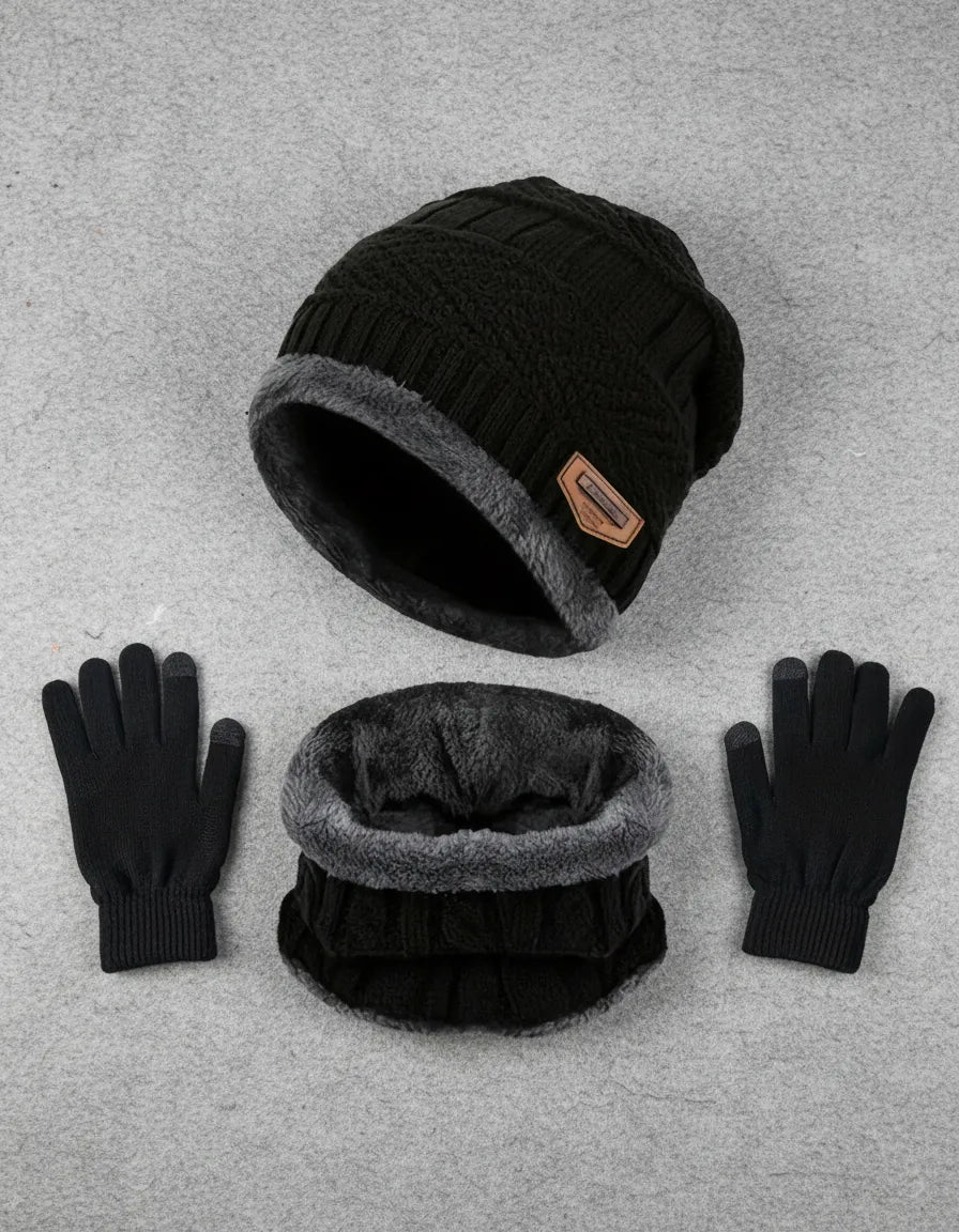 Kit Invierno 3 Pieza Gorro | Cuello | Guantes Termico Unisex