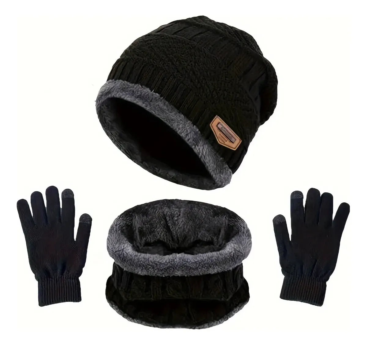 Kit Invierno 3 Pieza Gorro | Cuello | Guantes Termico Unisex