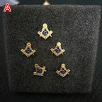Pin Broche Mason Masonico Grado Compas Escuadra Acacia