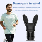 Entrenador Pulmonar Portátil Resistencia Ajustable Color Negro