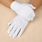 Guantes Tela Blancos Para Abanderados, Militares, Etc