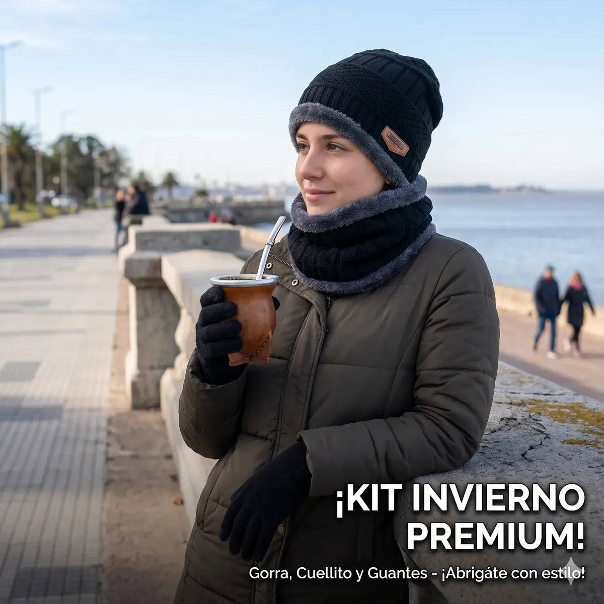 Kit Invierno 3 Pieza Gorro | Cuello | Guantes Termico Unisex