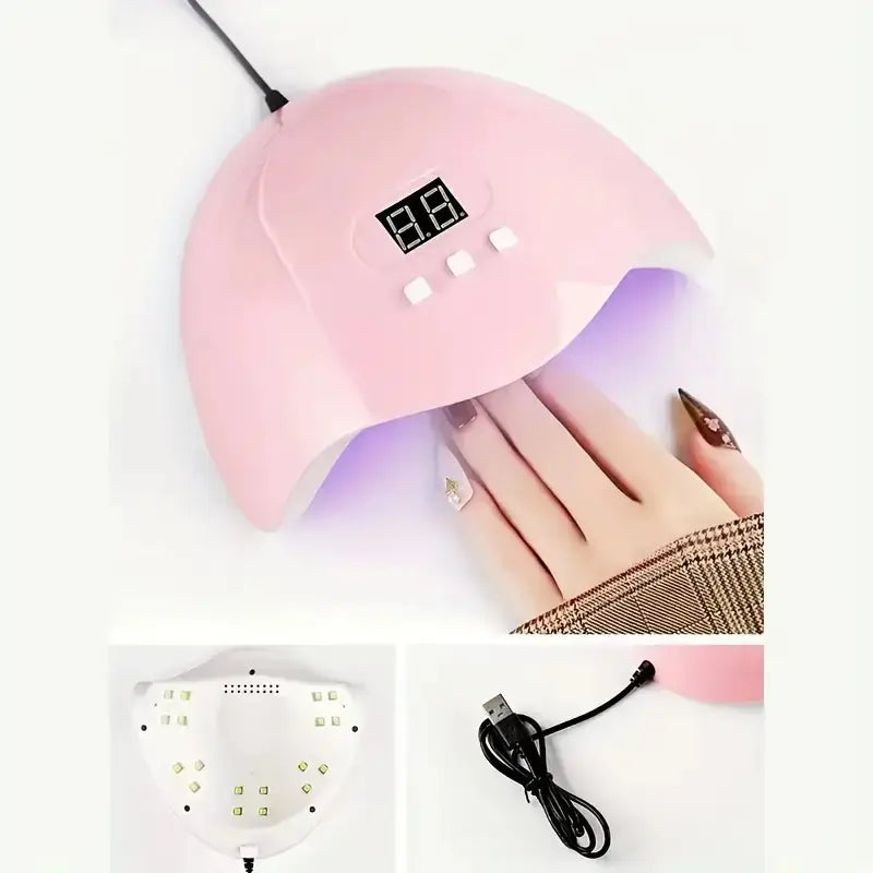 Lampara Uv Led Secador Uñas Led Cabina Ultravioleta Blanco