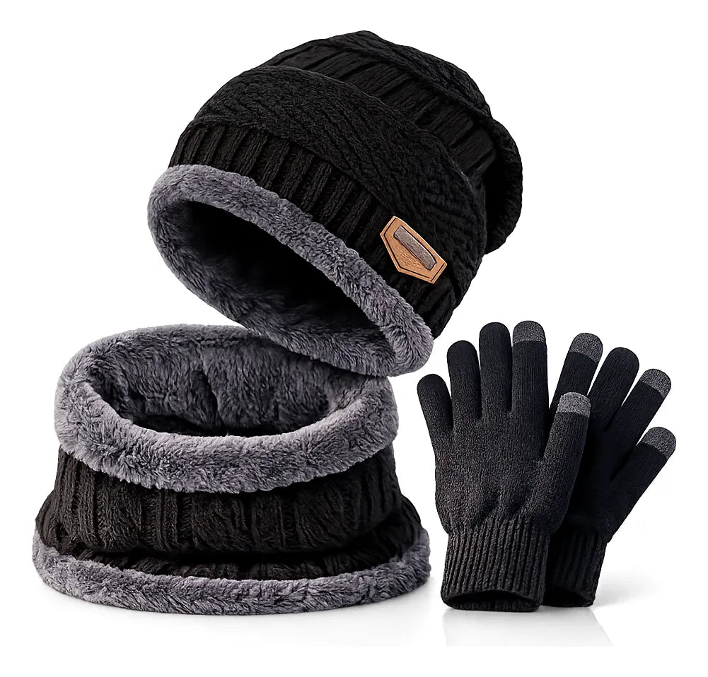 Kit Invierno 3 Pieza Gorro | Cuello | Guantes Termico Unisex