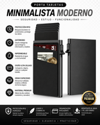 Porta Trajetas Minimalista Moderno Porta Documentos Antirobo