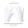 Guantes Tela Blancos Para Abanderados, Militares, Etc