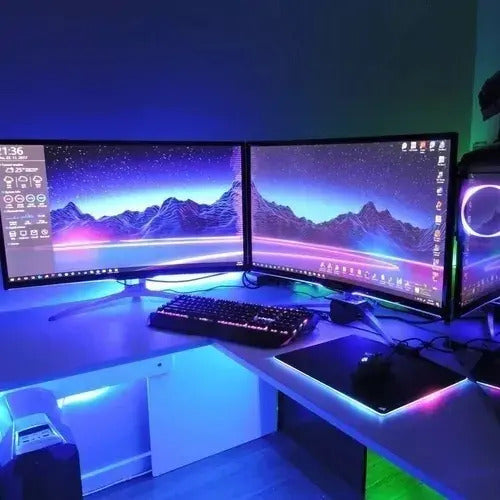 Rollo Led Luces Rgb 5 Mts Kit Smart Tv Hasta 65 Pulgadas Rgb