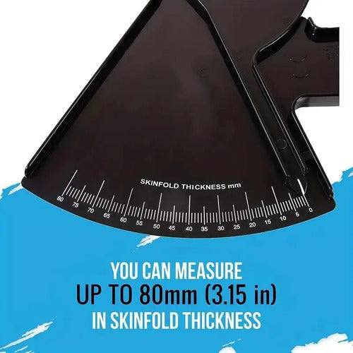 Gran Plicometro Pro Caliper Herramienta Medir Grasa Corporal Negro