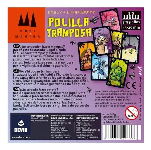 Juego De Mesa Devir Polilla Tramposa 3-5 Jugadores +3