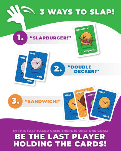 Juego De Mesa Slapburger Cartas Rapidez Familia Guia Espanol
