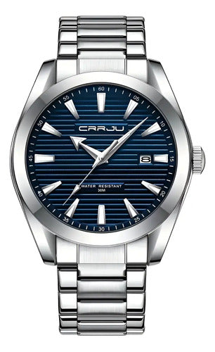 Reloj Crrju Hombre| Lujo Clásico, Acero | Manecilla Nocturna