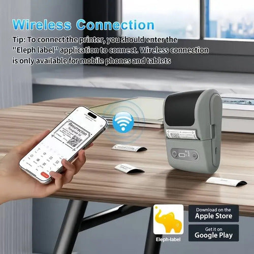 Mini Impresora Térmica Bluetooth Etiquetas Y Stickers - Usb