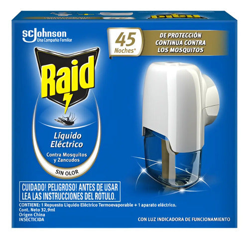 Insecticida Raid Repelente Líquido 1 Aparato Y 1 Repuesto