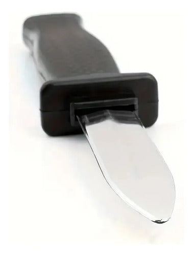 Cuchillo Falso Retráctil Ideal Broma Halloween Casa Chascos Negro