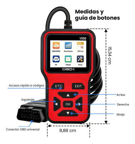 Combo Escáner Obd2 V500 + Medidor Espesor Pintura Auto Usado