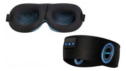Kit Dormir Auriculares Vincha Bluetooth + Antifaz 3d