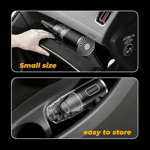 Aspiradora Inalámbrica Portátil Carga Usb, Auto, Potencia Negro