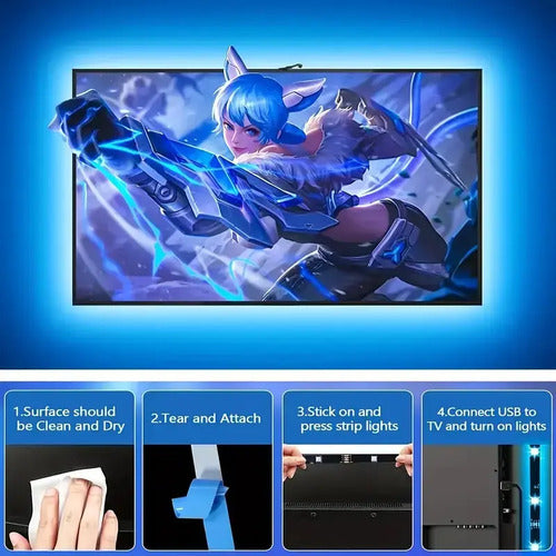 Inmersión Wifi Tv Led Retroiluminación Con Cámara Rgb | Pled