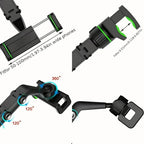 Soporte Celular Universal Espejo Retrovisor Clip Ajuste 360° Negro - Verde