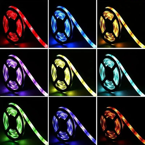 Rollo Led Luces Rgb 5 Mts Kit Smart Tv Hasta 65 Pulgadas Rgb