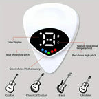 Afinador Y Púa Para Guitarra 2 En 1 Color Blanco Blanco