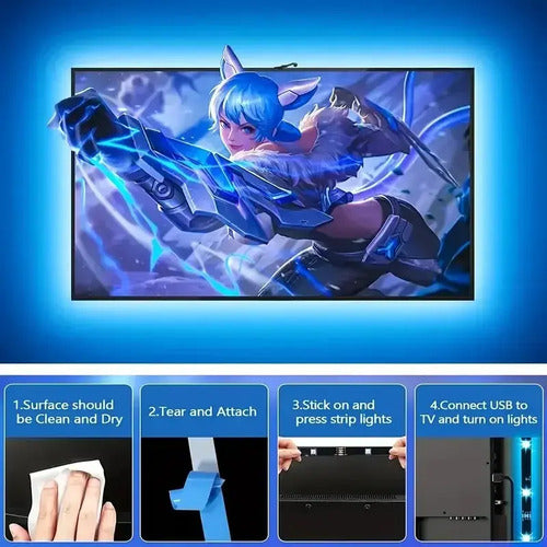 Inmersión Wifi Tv Led Retroiluminación Con Cámara Rgb | Pled