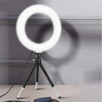 Anillo Aro Luz Led Flexible 3 Niveles Tripode Soporte C 360° Negro Blanco Frío