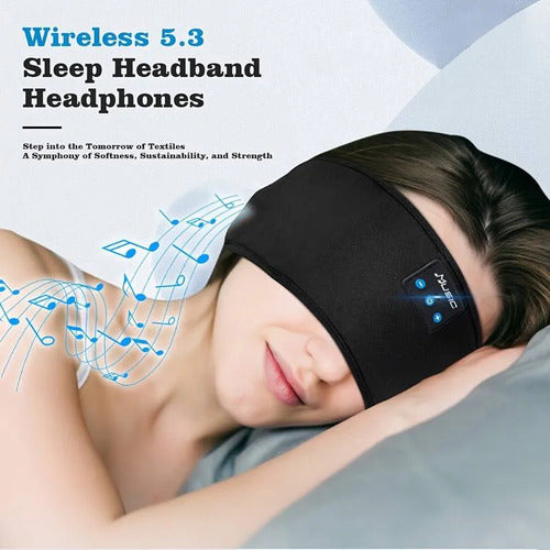 Auriculares Bluetooth Para Dormir Vincha Antifaz | Relax Negro