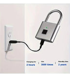Candado Huella Dactilar Smart Inteligente Valija Viaje Ip56 Plateado