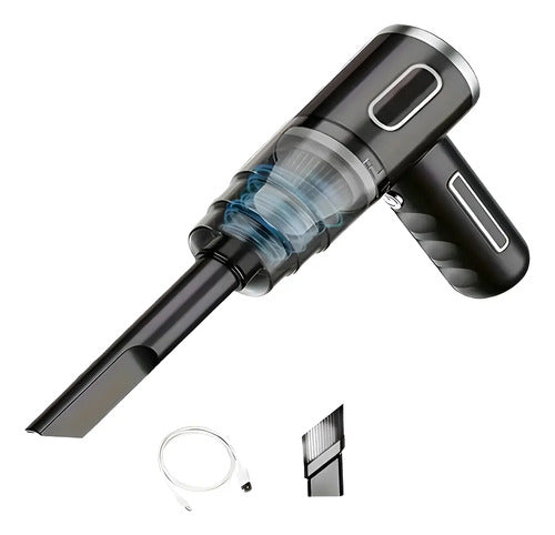 Aspiradora Inalámbrica Portátil Carga Usb, Auto, Potencia Negro