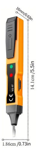 Probador Eléctrico Sin Inducción Con Alarma De Luz Y Sonido Amarillo