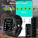 Reloj Inteligente Militiar Smartwatch | Linterna | Tft  1.9  Blanco Tpu Negro