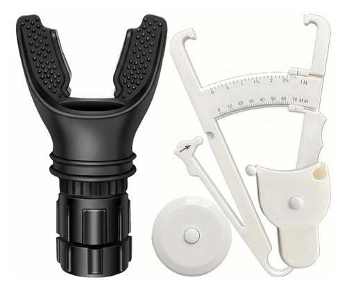 Kit Fitness Plicómetro Caliper + Cinta + Entrenador Pulmonar