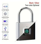 Candado Huella Dactilar Smart Inteligente Valija Viaje Ip56 Plateado