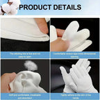24 Guantes Blancos Algodón | Abanderados Y Uso Profesional Blanco