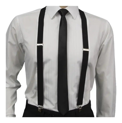Corbata Corbatin Negro Skinny Negro Lisa 142 Cm