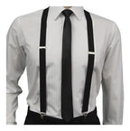 Kit Elegancia Corbatín Negro Skinny + Traba Corbata Clip