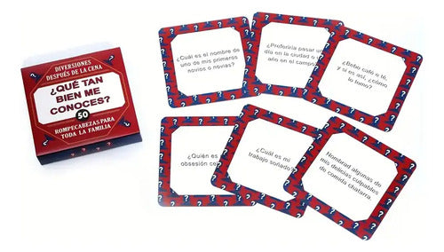 Juego De Mesa  ¿qué Tan Bien Me Conoces?  Tarjetas 5x5cm