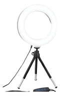 Anillo Aro Luz Led Flexible 3 Niveles Tripode Soporte C 360° Negro Blanco Frío