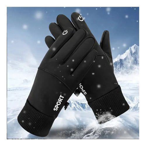Guantes De Nieve Térmicos De Neopreno Negro Lisa L