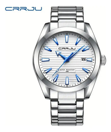 Reloj Crrju Hombre| Lujo Clásico, Acero | Manecilla Nocturna