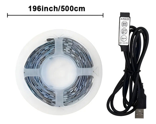Rollo Led Luces Rgb 5 Mts Kit Smart Tv Hasta 65 Pulgadas Rgb